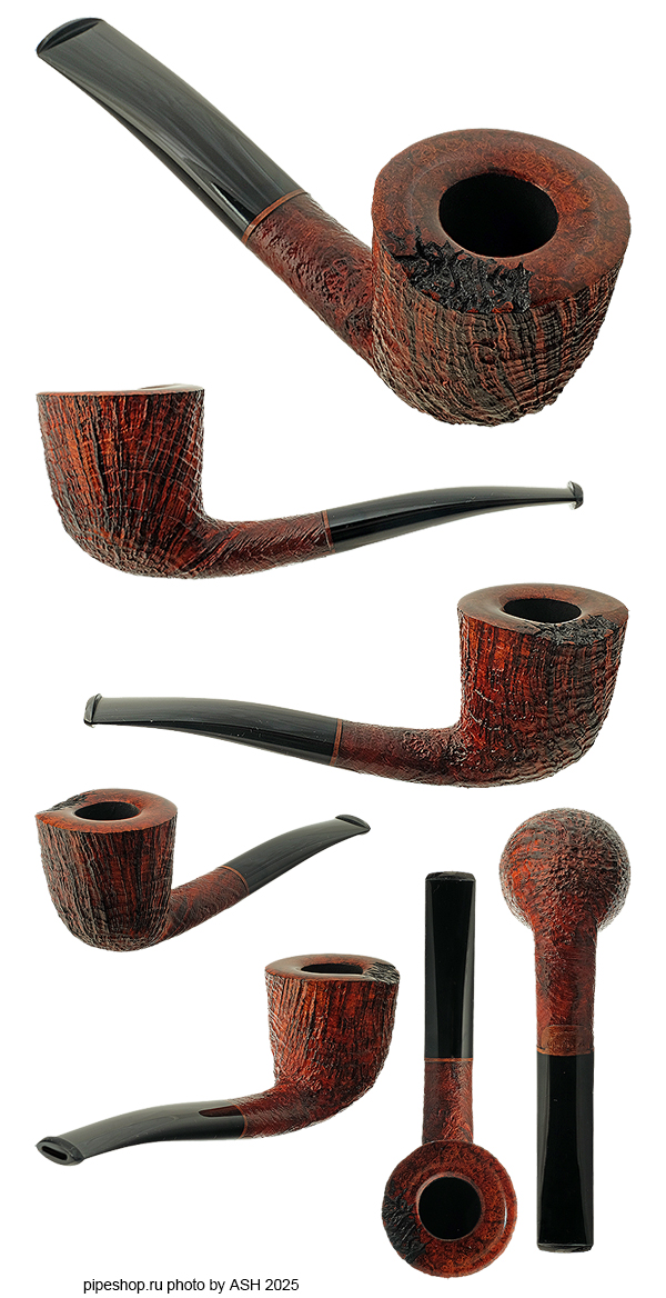   PS Studio BROWN SANDBLAST OVAL SHANK BENT DUBLIN