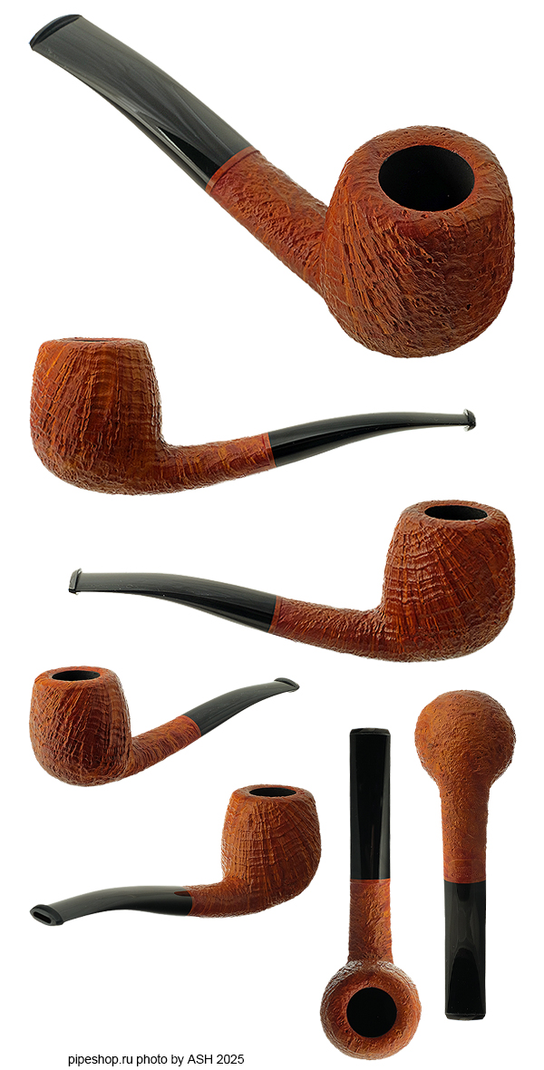   PS Studio TAN SANDBLAST OVAL SHANK BENT BILLIARD