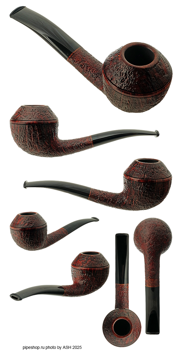   PS Studio BROWN SANDBLAST OVAL SHANK BENT RHODESIAN