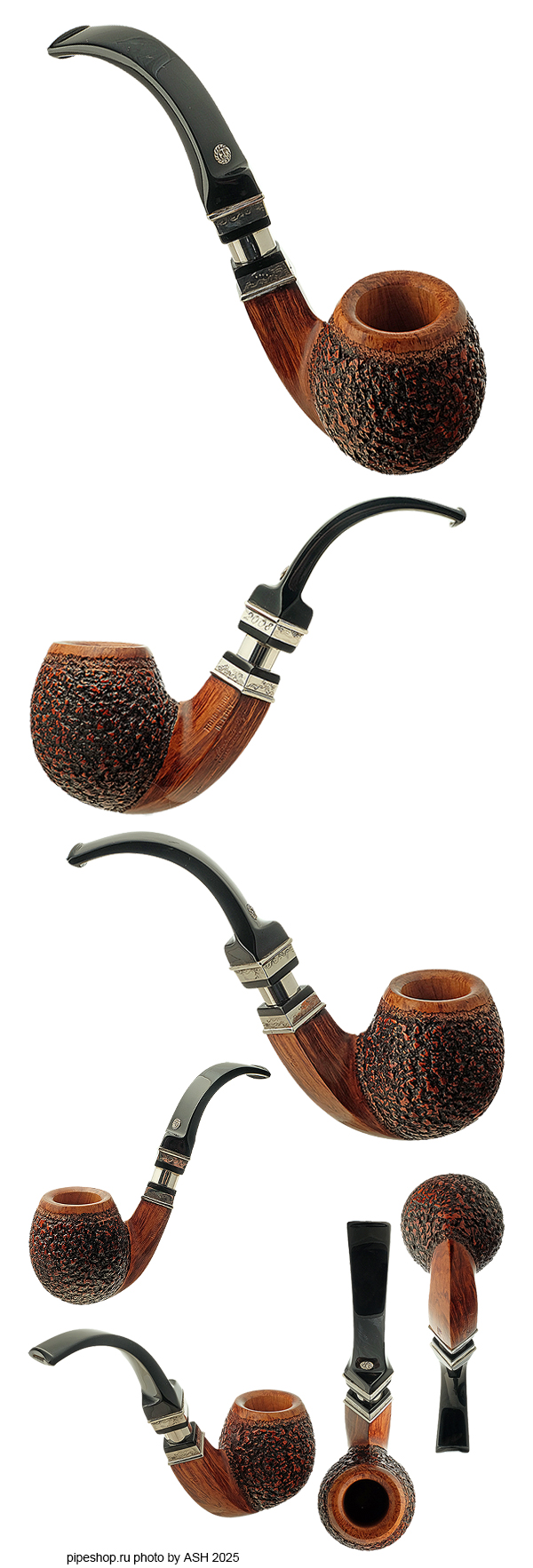   MASTRO DE PAJA UNICA POTY 2008 SEMIRUSTIC BENT EGG WITH SILVER ESTATE NEW UNSMOKED,  9 