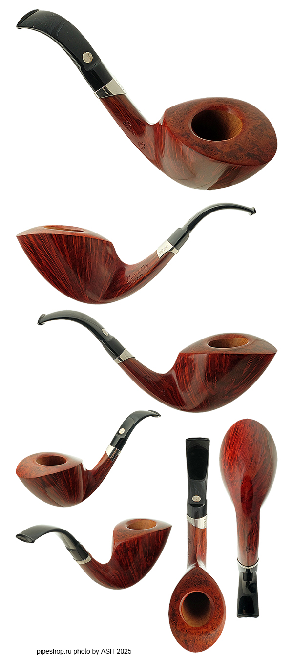   MASTRO DE PAJA MEDIA POTY 1994 SMOOTH HORN WITH SILVER ESTATE NEW UNSMOKED