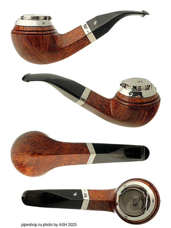  PETERSON SILVER CAP SMOOTH BENT BULLDOG XL81 P/Lip ESTATE NEW UNSMOKED (2001),  9 