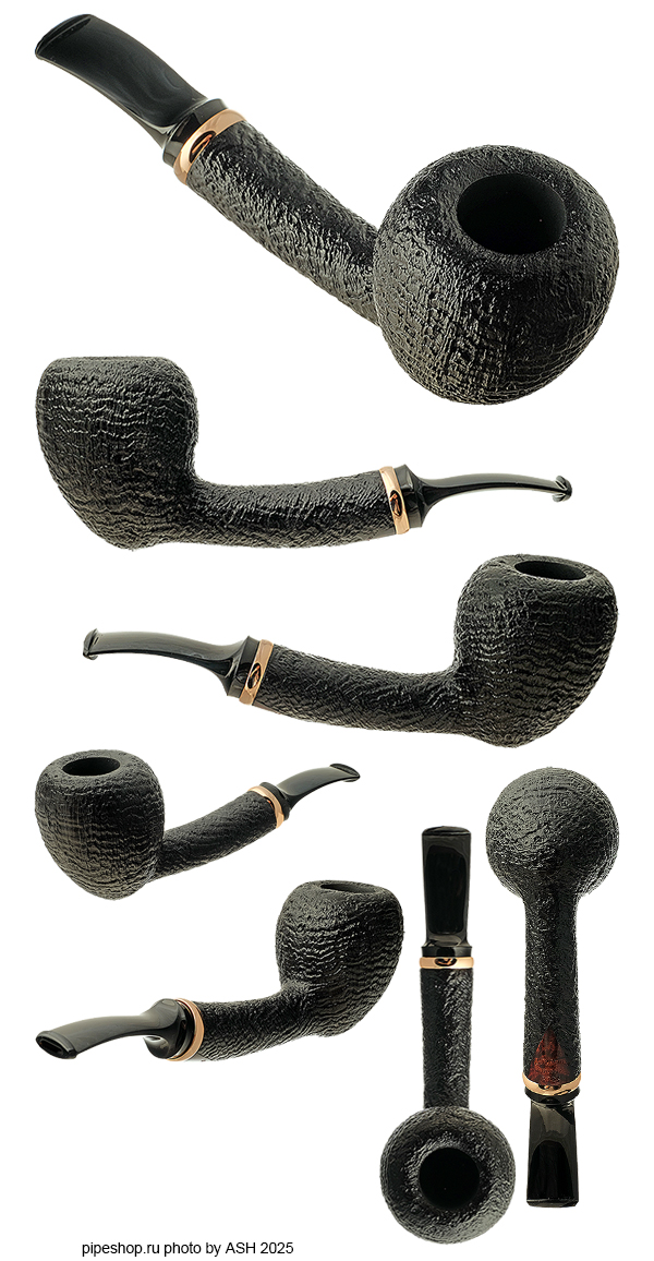   .  SANDBLAST BENT ACORN WITH GILDED SILVER