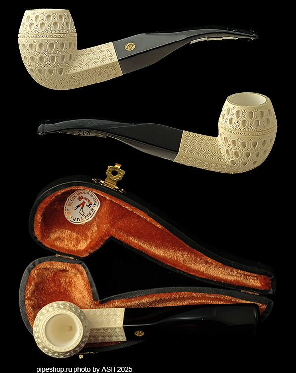   ALTINAY MEERSCHAUM CARVED BENT BULLDOG